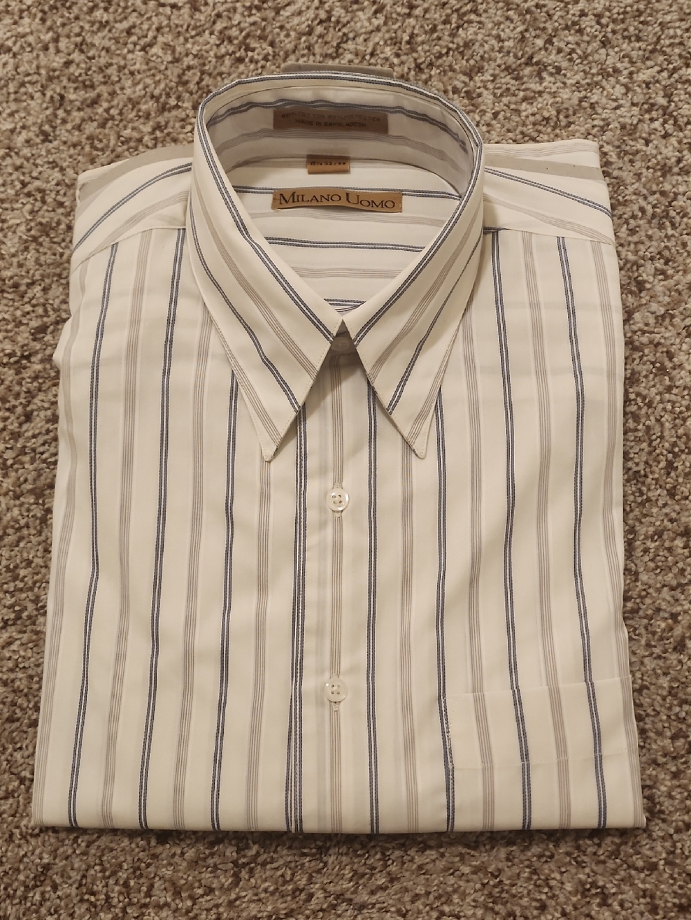 Milano Uomo- Button Up Dress Shirt - 15.5-32/33